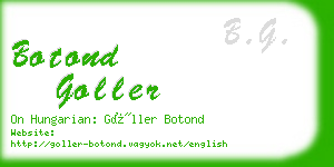 botond goller business card